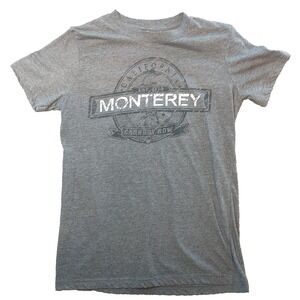 Tee Max Monterey California Cannery Row Graphic T-Shirt Heather Gray Mens Small